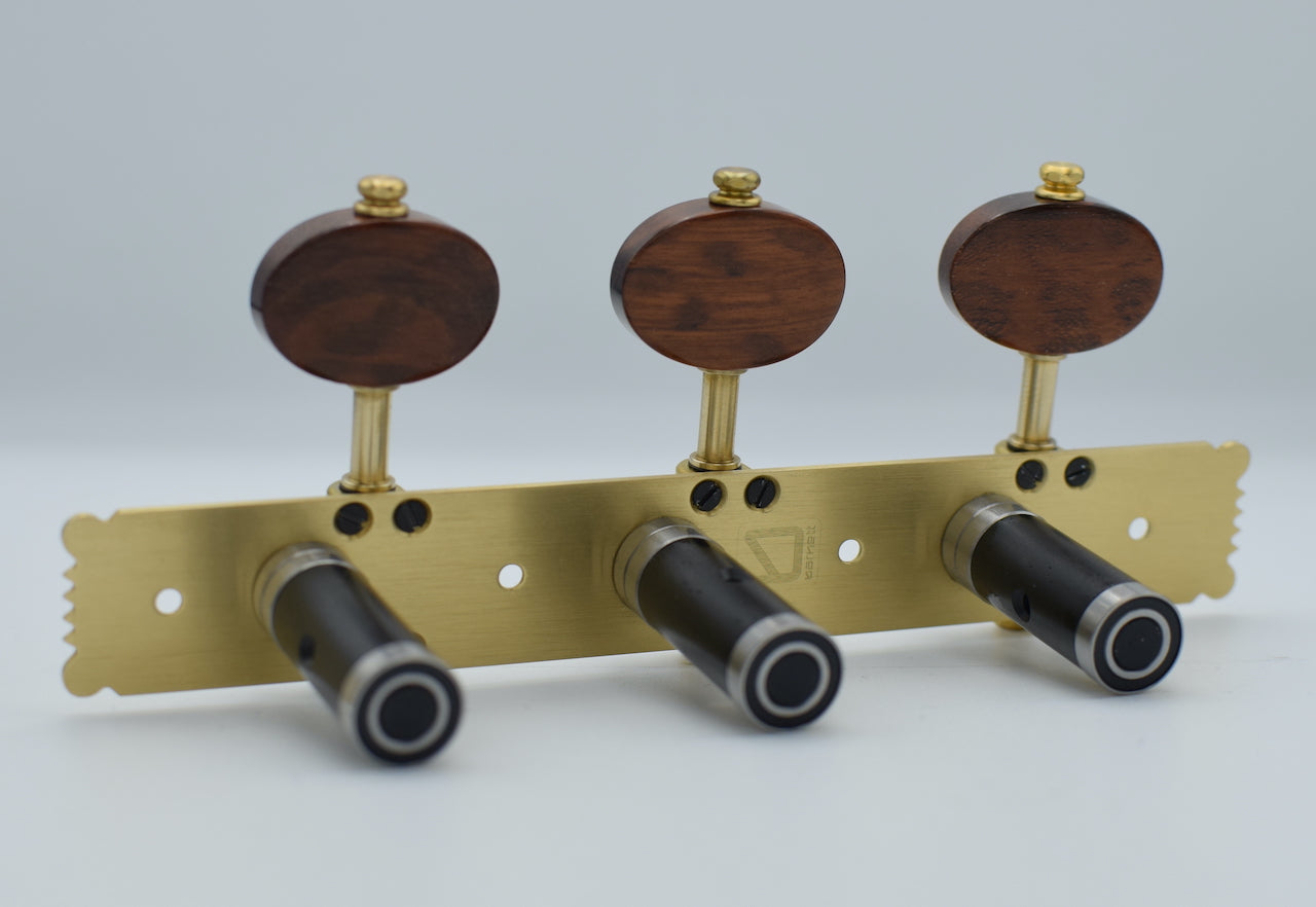 B-Ware: Baker Brass, Snakewood Buttons, Black Rollers