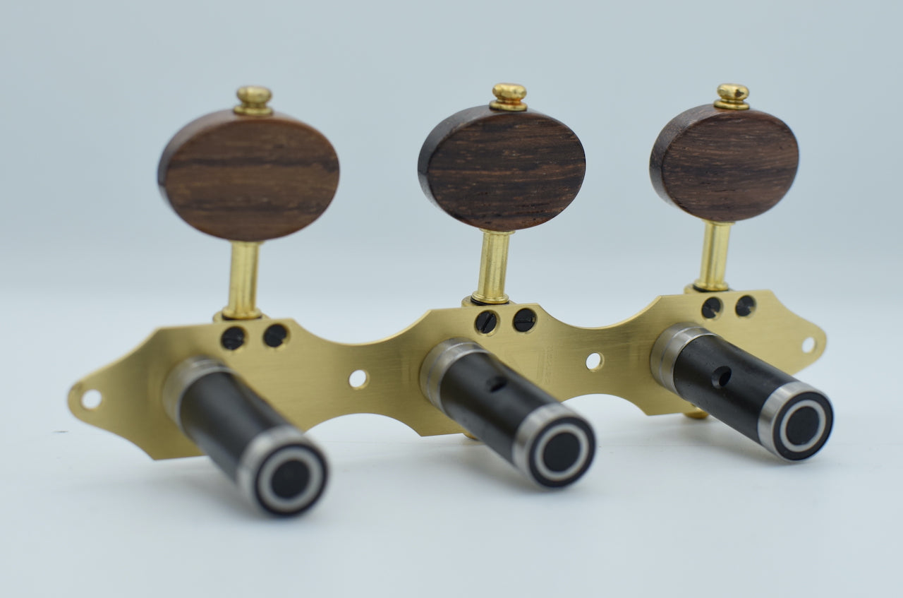 B-Ware: Landstorfer Brass Engraved, Wenge Buttons, Black Rollers