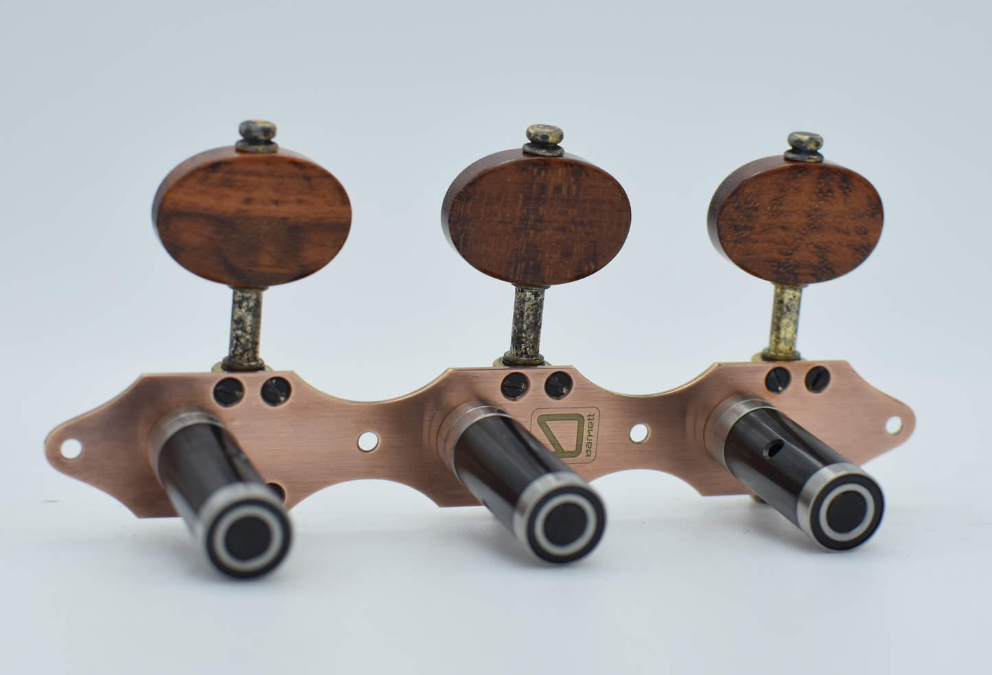 B-Ware: Landstorfer Brass, Vintage Copper Plated, Engraved, Snakewood Buttons, Black Rollers