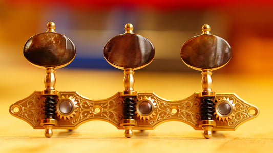 In Stock: Landstorfer Plate, Scroll Engraving, Black Mother of Pearl Buttons, Black Rollers