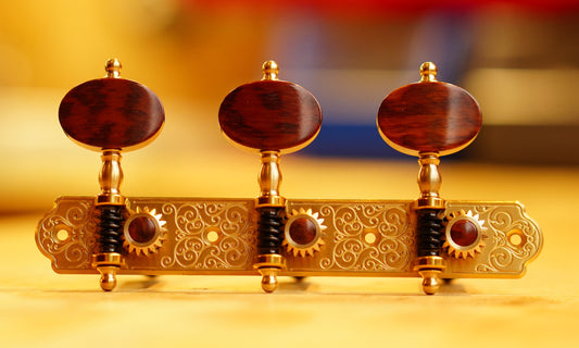 In Stock: Trinity Plate, Scroll Engraving, Snakewood Buttons, Ivoroid Rollers