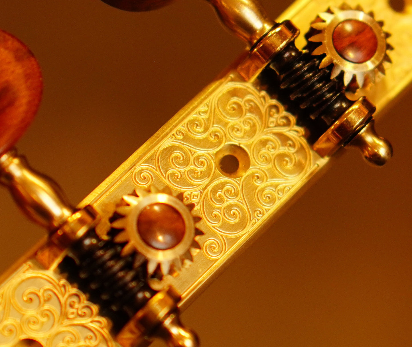 In Stock: Trinity Plate, Scroll Engraving, Snakewood Buttons, Ivoroid Rollers