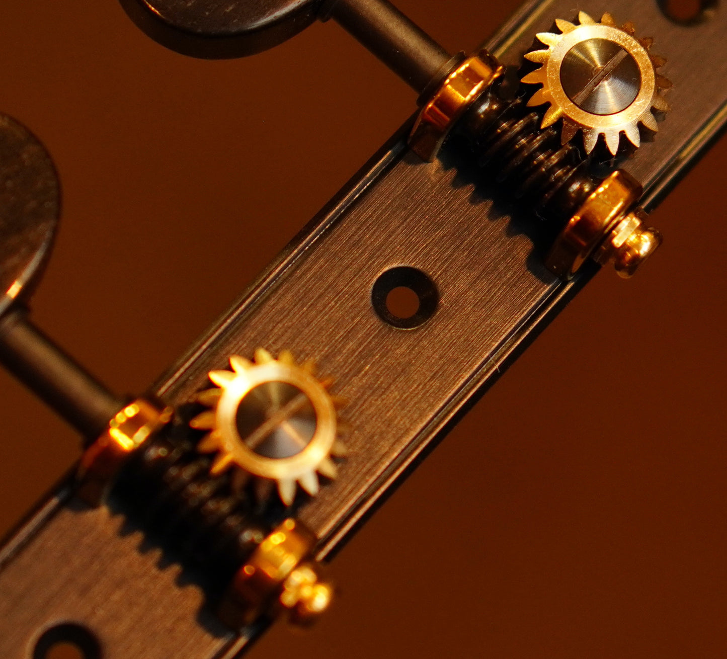 In Stock: Trinity Plate, Black Aluminum, Ebony Buttons, Black Rollers