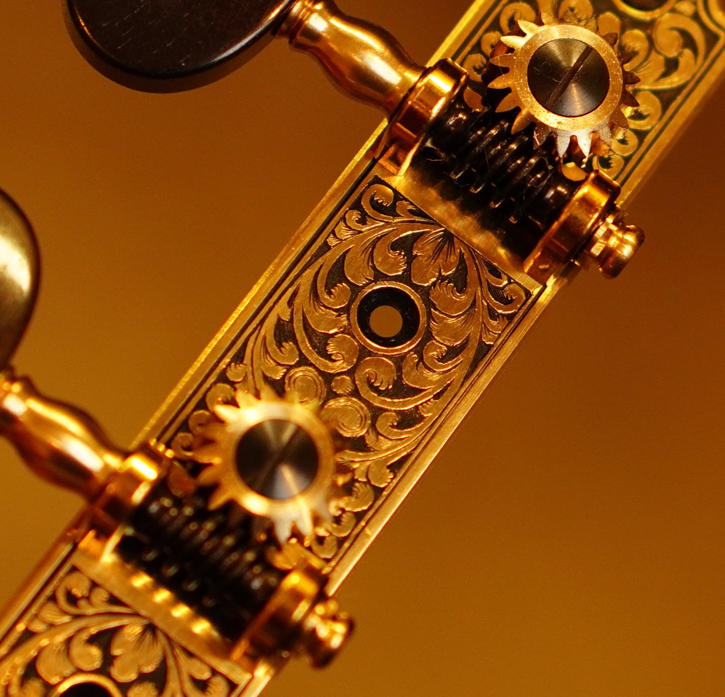 In Stock: Landstorfer Plate, Baroque Hand Engraving, Ebony Buttons, Black Rollers