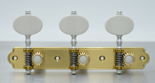 B-Ware: Trinity Brass, Minimalist, White Marble Buttons, Ivoroid Rollers