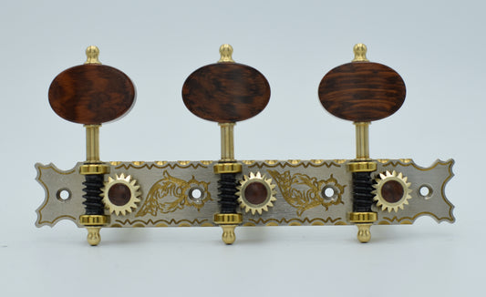 B-Ware: Simplicio Brass, Nickel Plated, Snakewood Buttons, Ivoroid Rollers