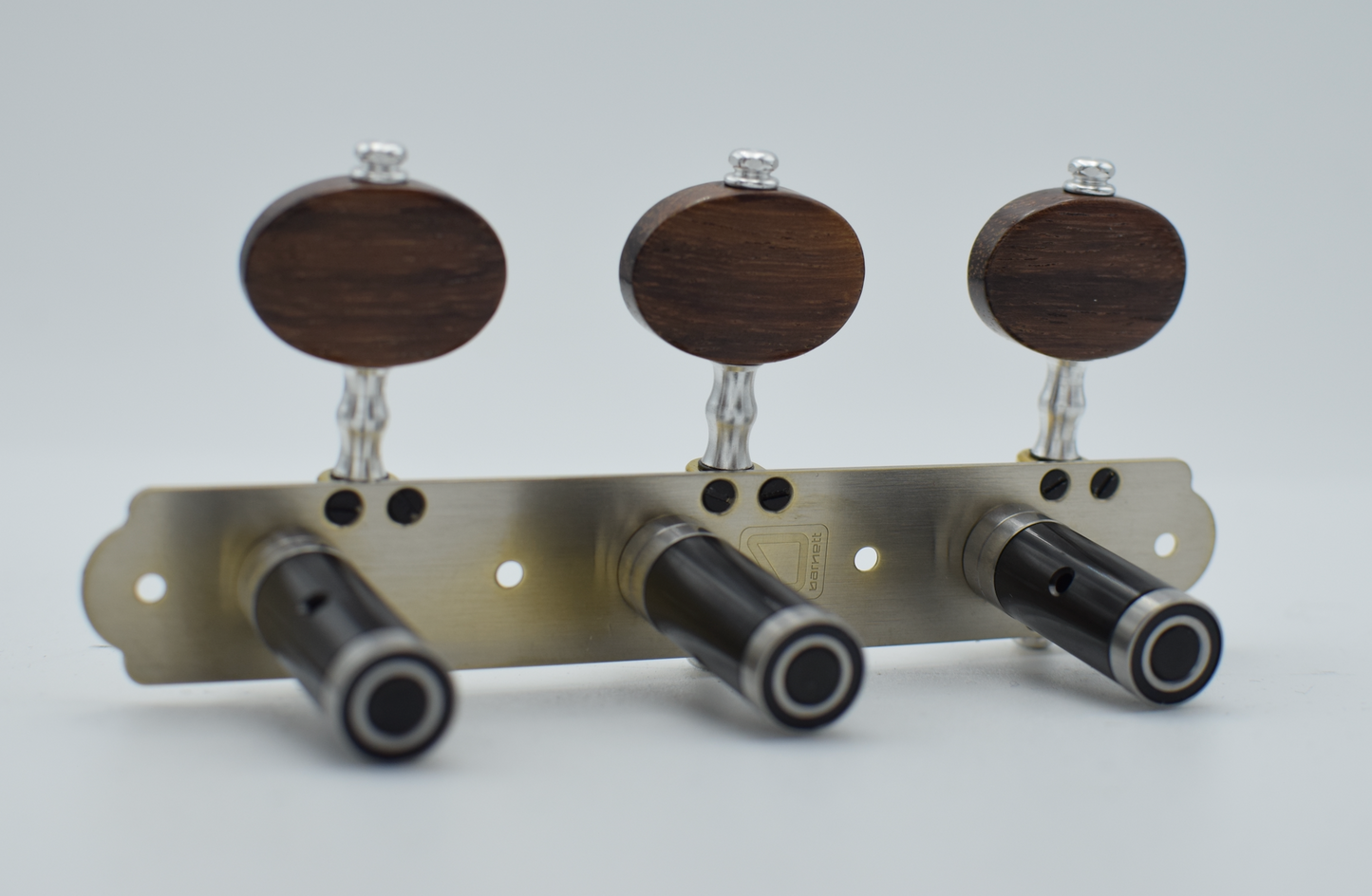 B-Ware: Trinity Brass, Vintage Nickel Plated, Engraved, Wenge Buttons, Black Rollers
