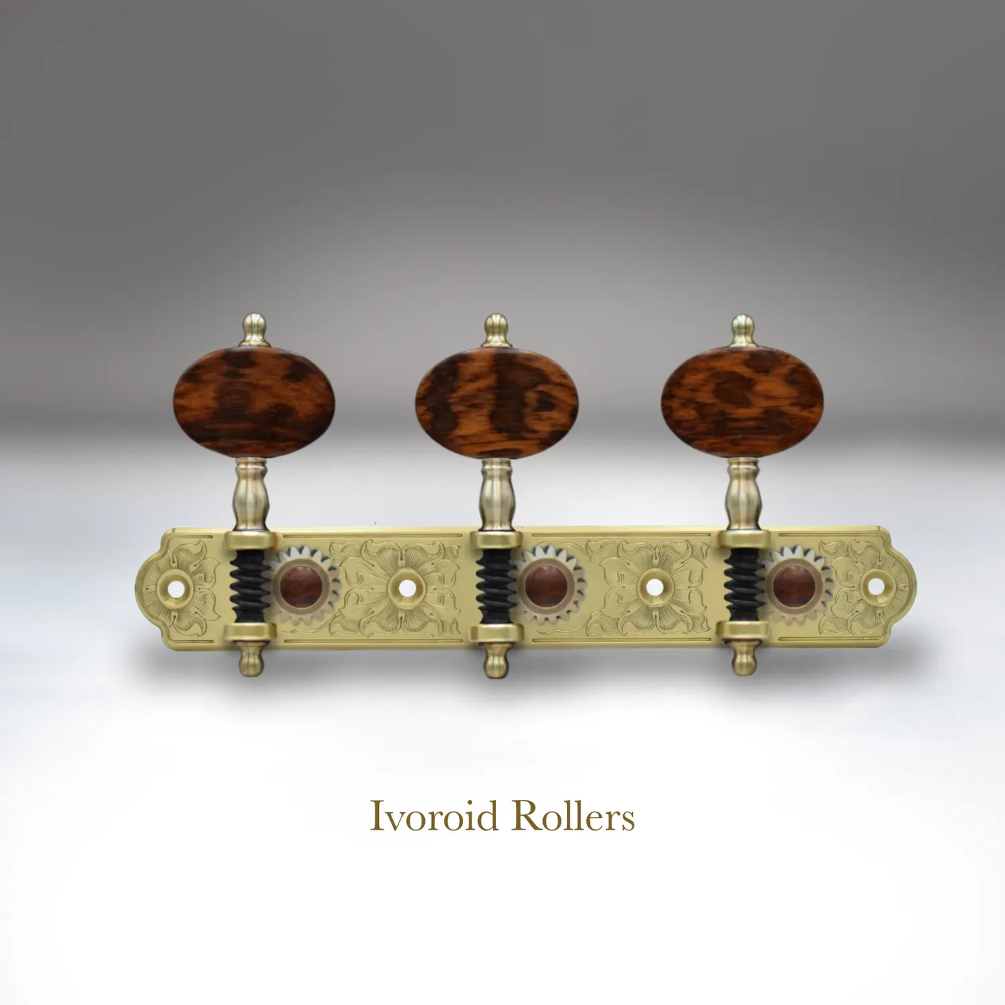 In Stock: Trinity Plate, Hand Engraving, Snakewood Buttons, Ivoroid Rollers